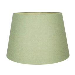 Rackhams Classic 10 Inch Olive Green Linen Fabric Drum Table/Pendant Lamp Shade 60w Max - thumbnail 3