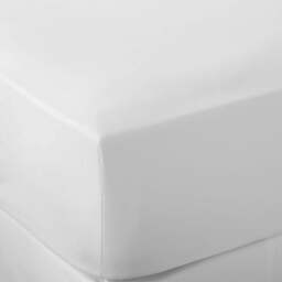 Rackhams White 200 Thread Count Egyptian Cotton 30cm Standard Fitted Sheets - Single - thumbnail 1