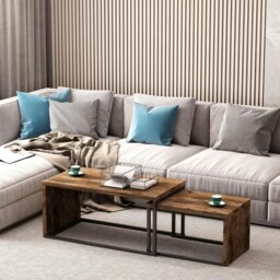 Rackhams Set of 2 Coffee Tables, Side Table, Tea Table for Living Room Bedroom