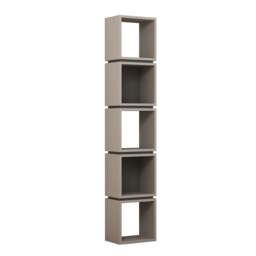 Rackhams Multi Modern Bookcase Display Unit Stylish Freestanding Storage Oak White 167cm Tall - Mocha, Anthracite Grey - thumbnail 4