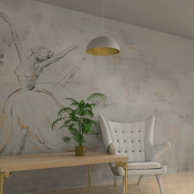 Rackhams Beta Hand Made Designer Pendant Lamp 45cm 1xE27 In Matt White With Gold Interior - image 1