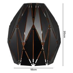 Rackhams Ceiling Light Shade Pendant Metal Lampshade Easy Fit Lightshade Geometric - thumbnail 3