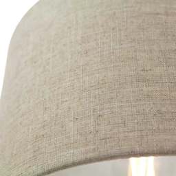 "Rackhams Contemporary and Classic Natural Dark Beige Oatmeal Linen Fabric 16"" Lamp Shade" - thumbnail 3