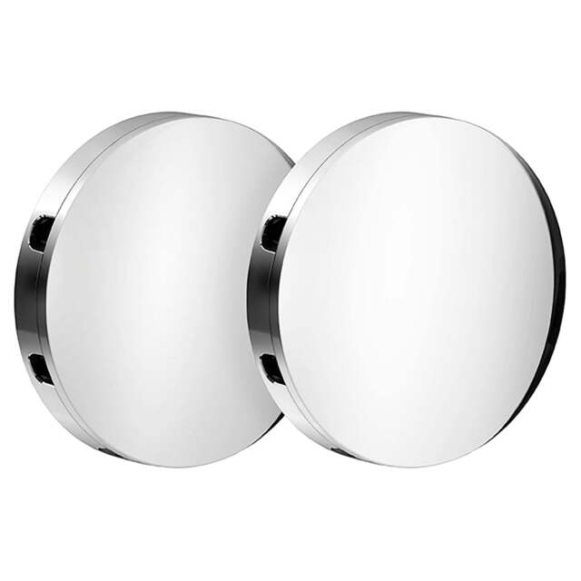 Rackhams Pair of Polished Chrome Spare Mounting Plates for Self Adhesive Shower Baskets - image 1