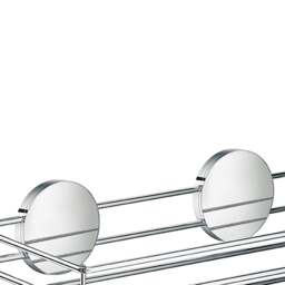 Rackhams Pair of Polished Chrome Spare Mounting Plates for Self Adhesive Shower Baskets - thumbnail 2