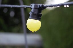 Rackhams G45 Bulb, E27 Base, Plastic Cover Yellow - thumbnail 3