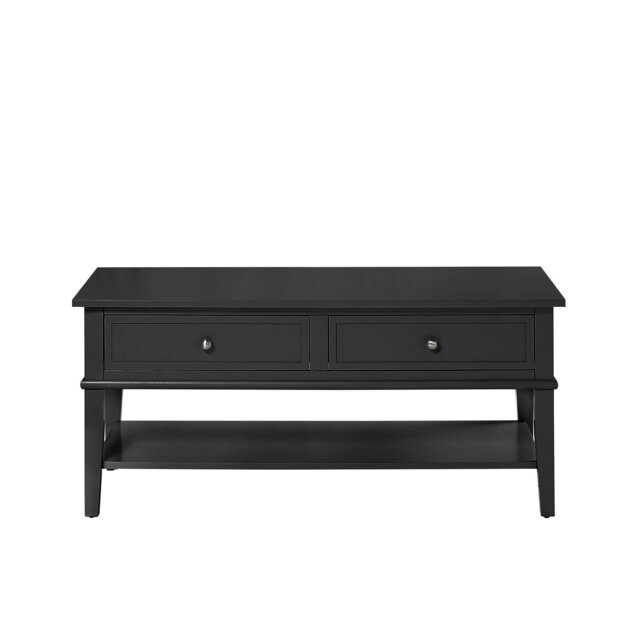 Rackhams Franklin Coffee Table with 2 Drawers Black - Black - image 1