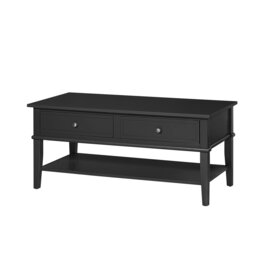 Rackhams Franklin Coffee Table with 2 Drawers Black - Black - thumbnail 2