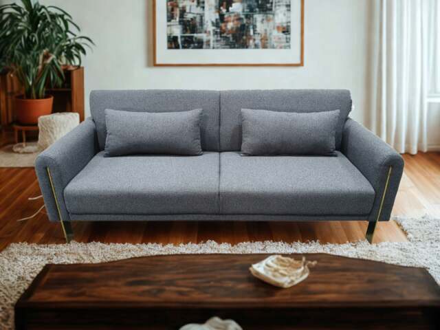 Rackhams Como 2 Seater Sofa Bed in Grey or Silver - Silver - image 1