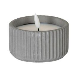 Rackhams Luxe Collection Ribbed Table Lamp - Grey - 9cm x 9cm x 9cm - Grey - 100% Mixed - thumbnail 3