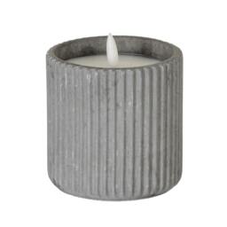 Rackhams Luxe Collection Ribbed Table Lamp - Grey - 9cm x 9cm x 9cm - Grey - 100% Mixed - thumbnail 1