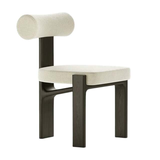 Rackhams Dolmen Cyrus Dining Chair: Luxury Oak Wood & Soft Fabric Comfort - image 1