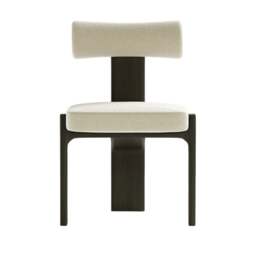Rackhams Dolmen Cyrus Dining Chair: Luxury Oak Wood & Soft Fabric Comfort - thumbnail 4