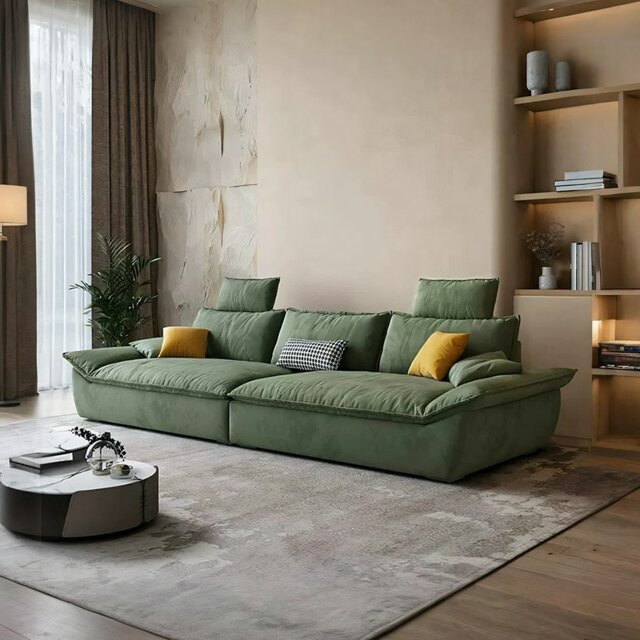 Rackhams Sawyer Single Seater, Two Seater, Three Seater, Four Seater, Five Seater Sofa, Green - Others (Velvet) - Three Seater 280CM - image 1