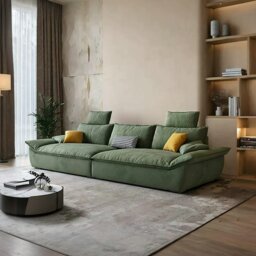 Rackhams Sawyer Single Seater, Two Seater, Three Seater, Four Seater, Five Seater Sofa, Green - Others (Velvet) - Three Seater 280CM - thumbnail 1