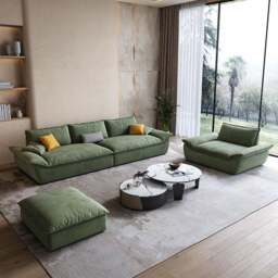 Rackhams Sawyer Single Seater, Two Seater, Three Seater, Four Seater, Five Seater Sofa, Green - Others (Velvet) - Three Seater 280CM - thumbnail 4
