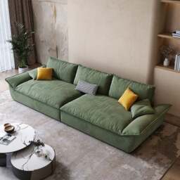 Rackhams Sawyer Single Seater, Two Seater, Three Seater, Four Seater, Five Seater Sofa, Green - Others (Velvet) - Three Seater 280CM - thumbnail 2
