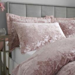 Rackhams Crushed Velvet Duvet Cover Set - Silver - King - thumbnail 3