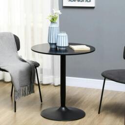 Rackhams 75H x 70cm Two-Person Minimalistic Dining Table - Black - thumbnail 2