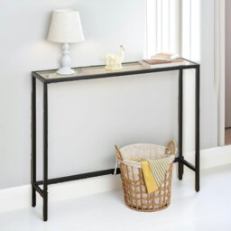 Rackhams Black Metal Hallway Console Table - thumbnail 6