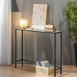 Rackhams Black Metal Hallway Console Table - thumbnail 2