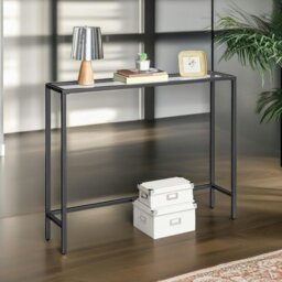 Rackhams Black Metal Hallway Console Table - thumbnail 5