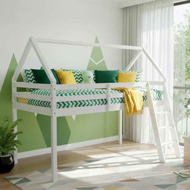 Rackhams Jinsen Mid Sleeper Single Bed Frame, White - Single - Single - image 1
