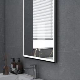 Rackhams Rectangular 50x70cm Anti-fog Bathroom Vanity Mirror with Touch Lighting - Size A - thumbnail 4