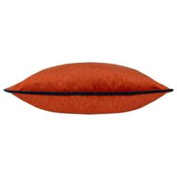 Rackhams Torto Velvet Rectangular Cushion Cover - Brick Red/Teal - 30cm x 60cm - Brick Red/Teal - 100% Polyester - thumbnail 2