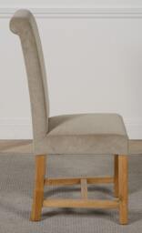 Rackhams Washington Fabric Dining Chair - Grey - 1 - thumbnail 4