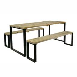 Rackhams Blakea Garden Dining Set 6 Seater 1.8m Modern Wooden Furniture Set - thumbnail 3