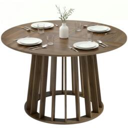 Rackhams Modern Dining Table for 4-6 People 120 cm Light Walnut - thumbnail 2