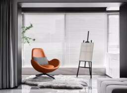 Rackhams Snail Swivel Accent Armchair, Brown Leather - Standard - thumbnail 6