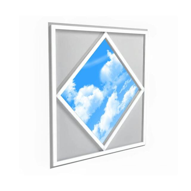 Rackhams 60x60cm Diamond Sky & Cloud Ceiling LED Panel Light - 70W, Cool White - Single pack - 6500K - image 1