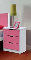 Rackhams Star Bedside Table: 3-Drawer Wooden Design for Stylish Storage Solutions - Blue - thumbnail 3