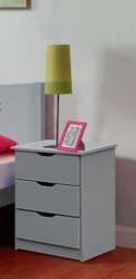 Rackhams Star Bedside Table: 3-Drawer Wooden Design for Stylish Storage Solutions - Blue - thumbnail 2