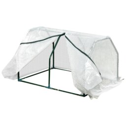 Rackhams Mini  Greenhouse Grow House PVC Cover Steel Frame White 99 x 71 x 60cm - thumbnail 2