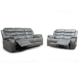 Rackhams Venlo Leather Reclining Sofa Suite 3 + 2 Seater - Brown - thumbnail 3