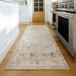 Rackhams Becki Owens Davina-Vintage Grey Brown Traditional Boho Rug - 80 x 220 cm - thumbnail 1