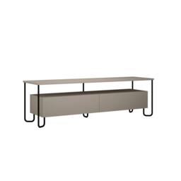Rackhams Cornea Modern TV Unit White with Storage TV Cabinet 150cm - Mocha Grey - thumbnail 6
