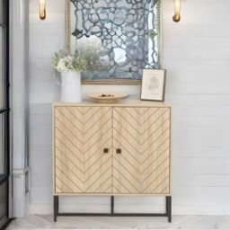 Rackhams Sideboard Buffet Cabinet Storage Furniture Natural Brown