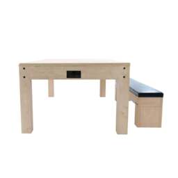 Rackhams 7-In-1 Games Table & Storage Bench - Oak - thumbnail 2