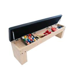 Rackhams 7-In-1 Games Table & Storage Bench - Oak - thumbnail 3