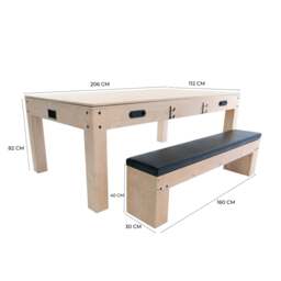 Rackhams 7-In-1 Games Table & Storage Bench - Oak - thumbnail 5