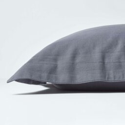 Rackhams French Flax Linen Oxford Pillowcase, King Size - Dark Grey - thumbnail 3