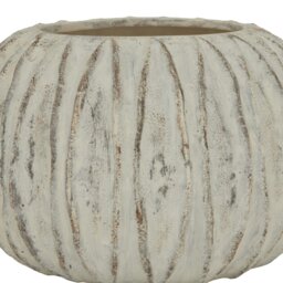 Rackhams Lorenzo Rotund Fin Vase - White/Grey Wash - One Size - White/Grey Wash - 100% Mixed - thumbnail 4