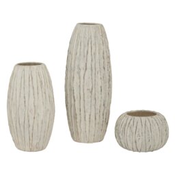 Rackhams Lorenzo Rotund Fin Vase - White/Grey Wash - One Size - White/Grey Wash - 100% Mixed - thumbnail 6