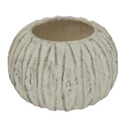 Rackhams Lorenzo Rotund Fin Vase - White/Grey Wash - One Size - White/Grey Wash - 100% Mixed