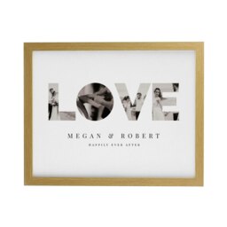 Rackhams Personalised LOVE Photo Upload Oak Poster Frame - thumbnail 4