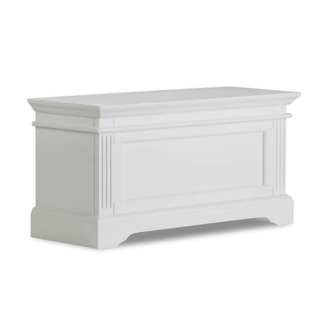 Rackhams Gainsborough Blanket Box Bedroom Wooden Storage Otoman - White - image 1